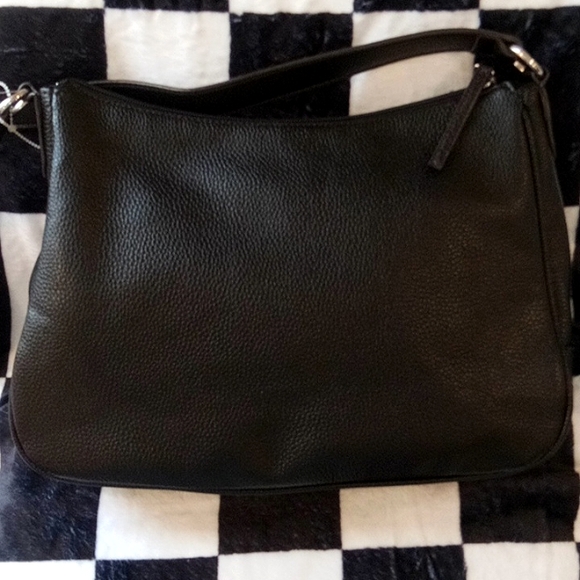 EUC💕 LIZ CLAIBORNE BLACK LEATHER  SATCHEL BAG 14" X 10" - Picture 2 of 11